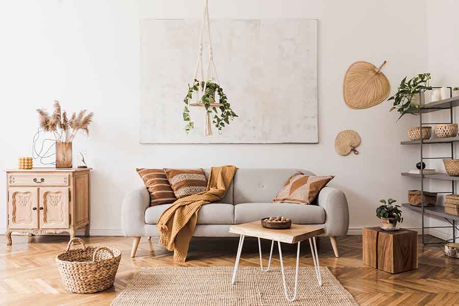 home interior design Singapore wood minimalist setup